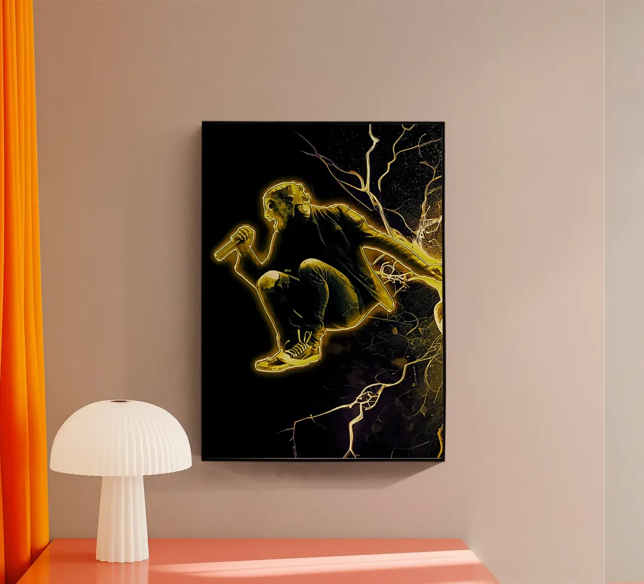 Corey sulla maschera plexiglass da neonartroom