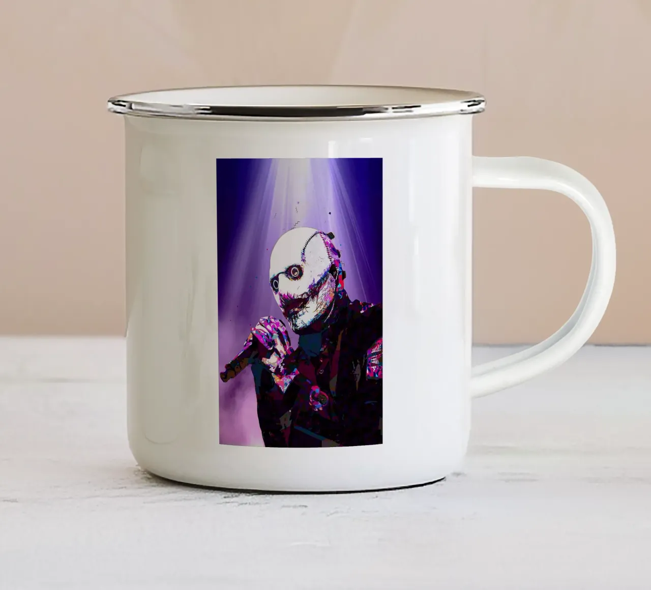 Numero otto tazza in smalto da neonartroom