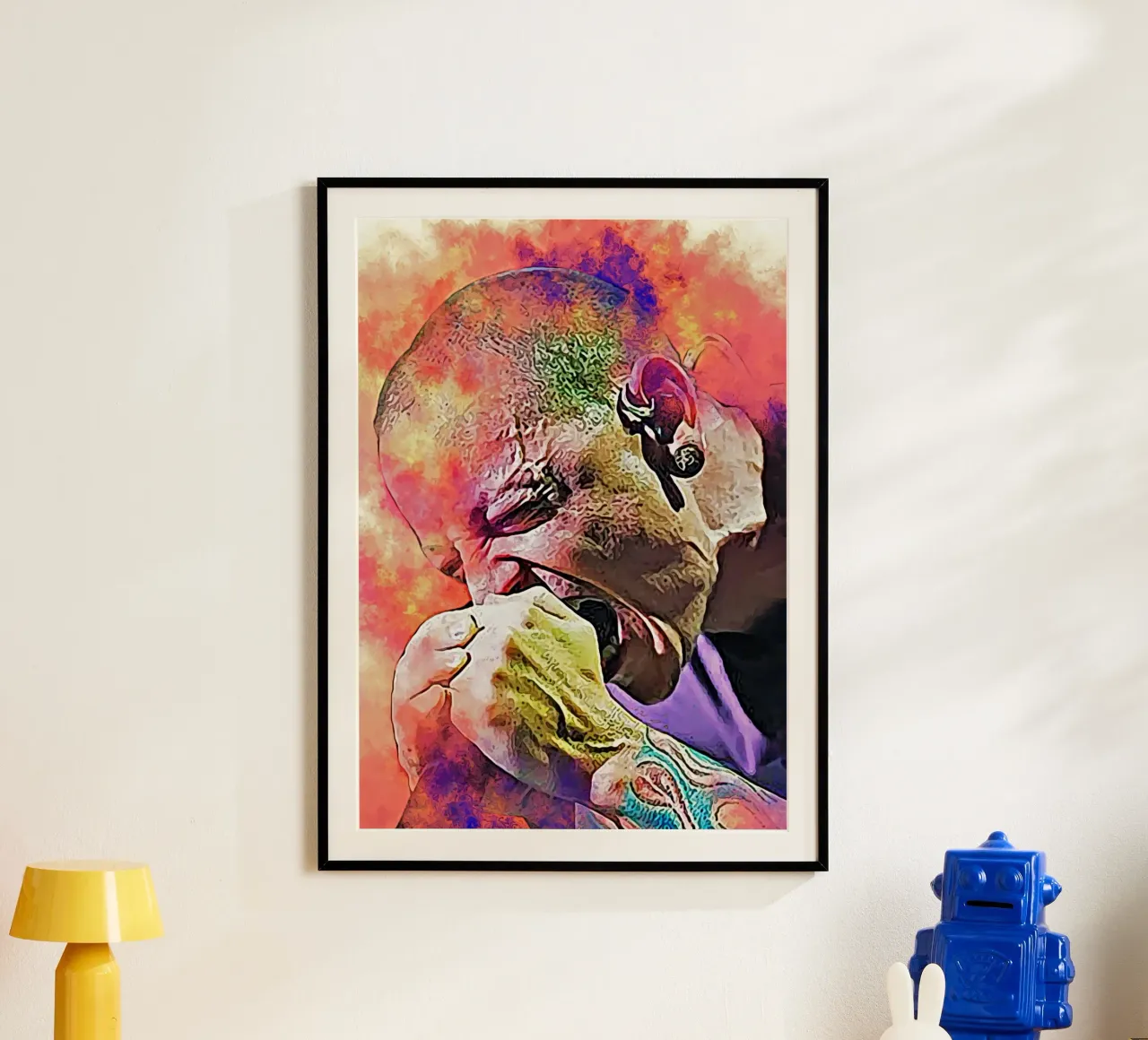 Chester su Scream poster con telaio in legno da neonartroom
