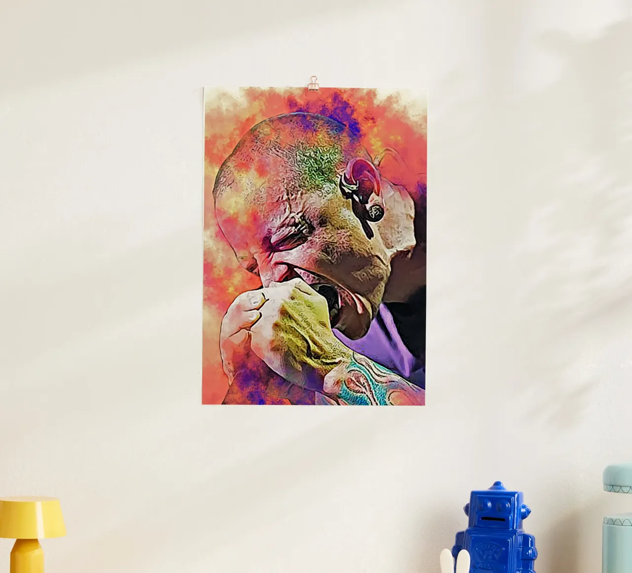 Chester su Scream poster con telaio in legno da neonartroom