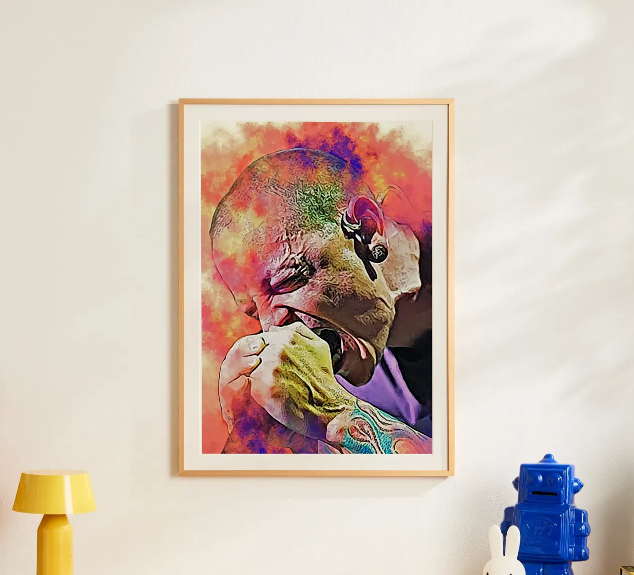 Chester su Scream poster con telaio in legno da neonartroom