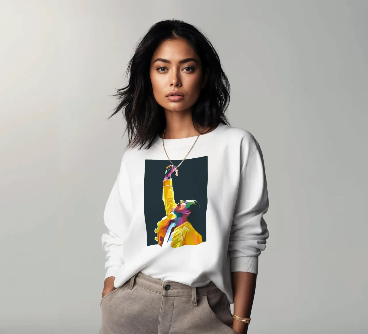 Freddie Mercury WPAP pop art felpa da Alkahfsmart