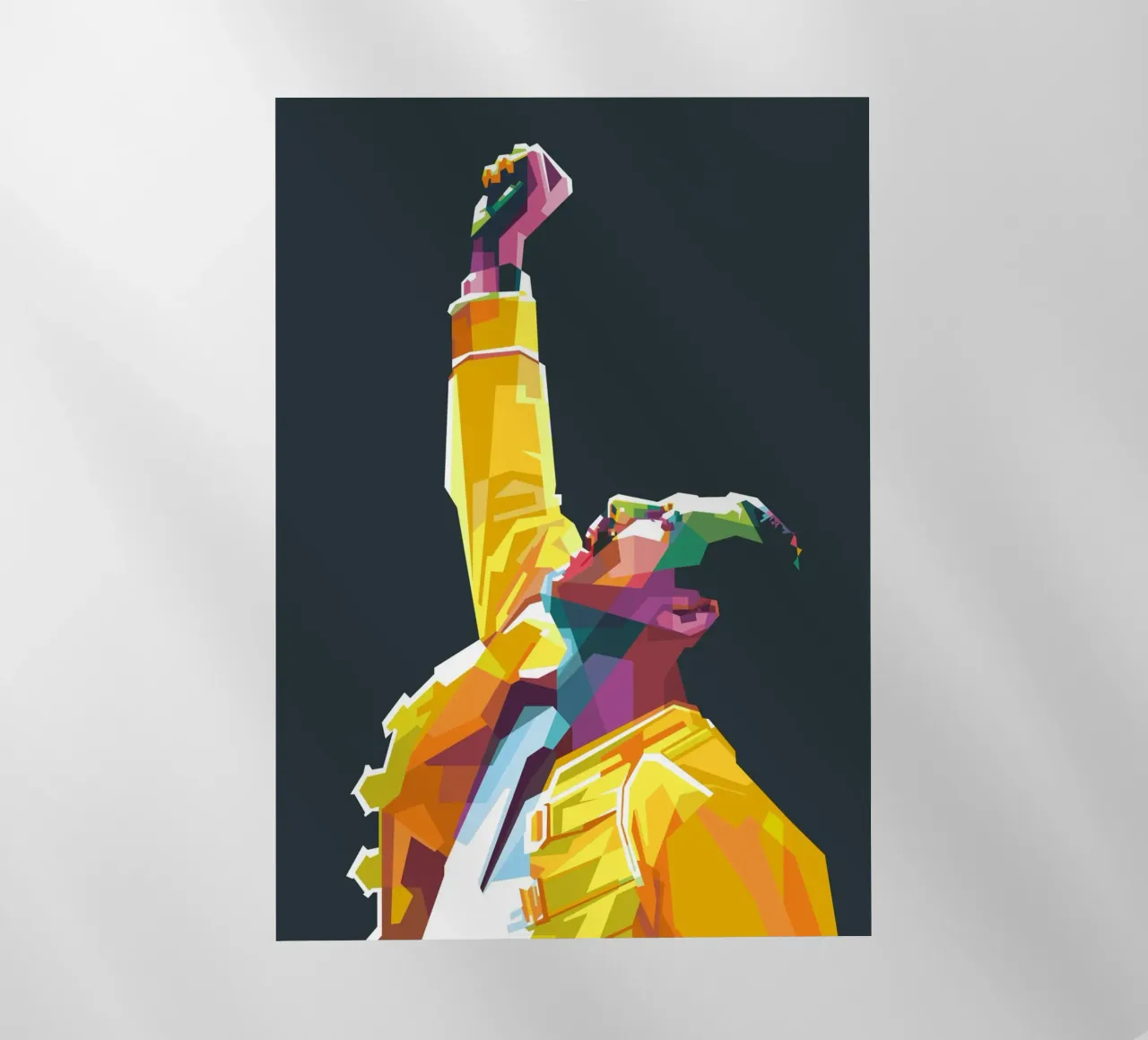 Freddie Mercury WPAP pop art pellicola backlit da Alkahfsmart