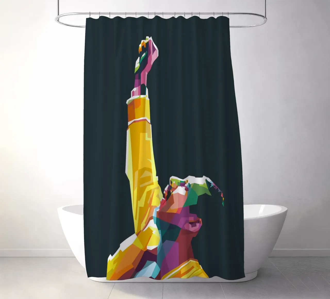 Freddie Mercury WPAP pop art tenda da doccia da Alkahfsmart