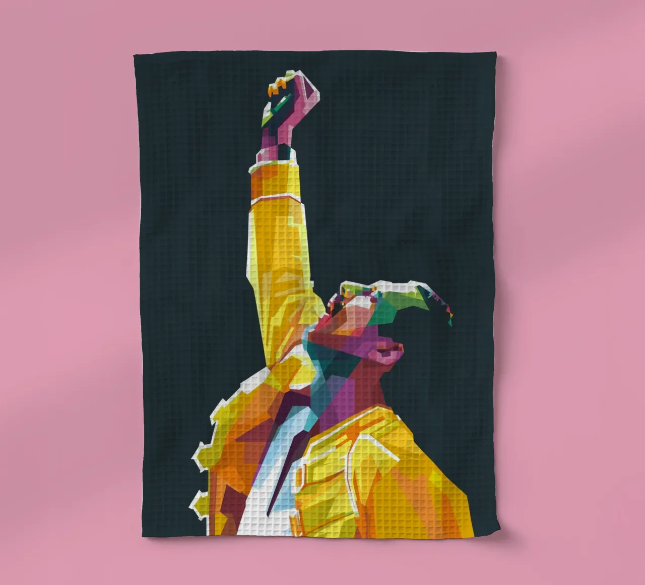 Freddie Mercury WPAP pop art torchon de Alkahfsmart