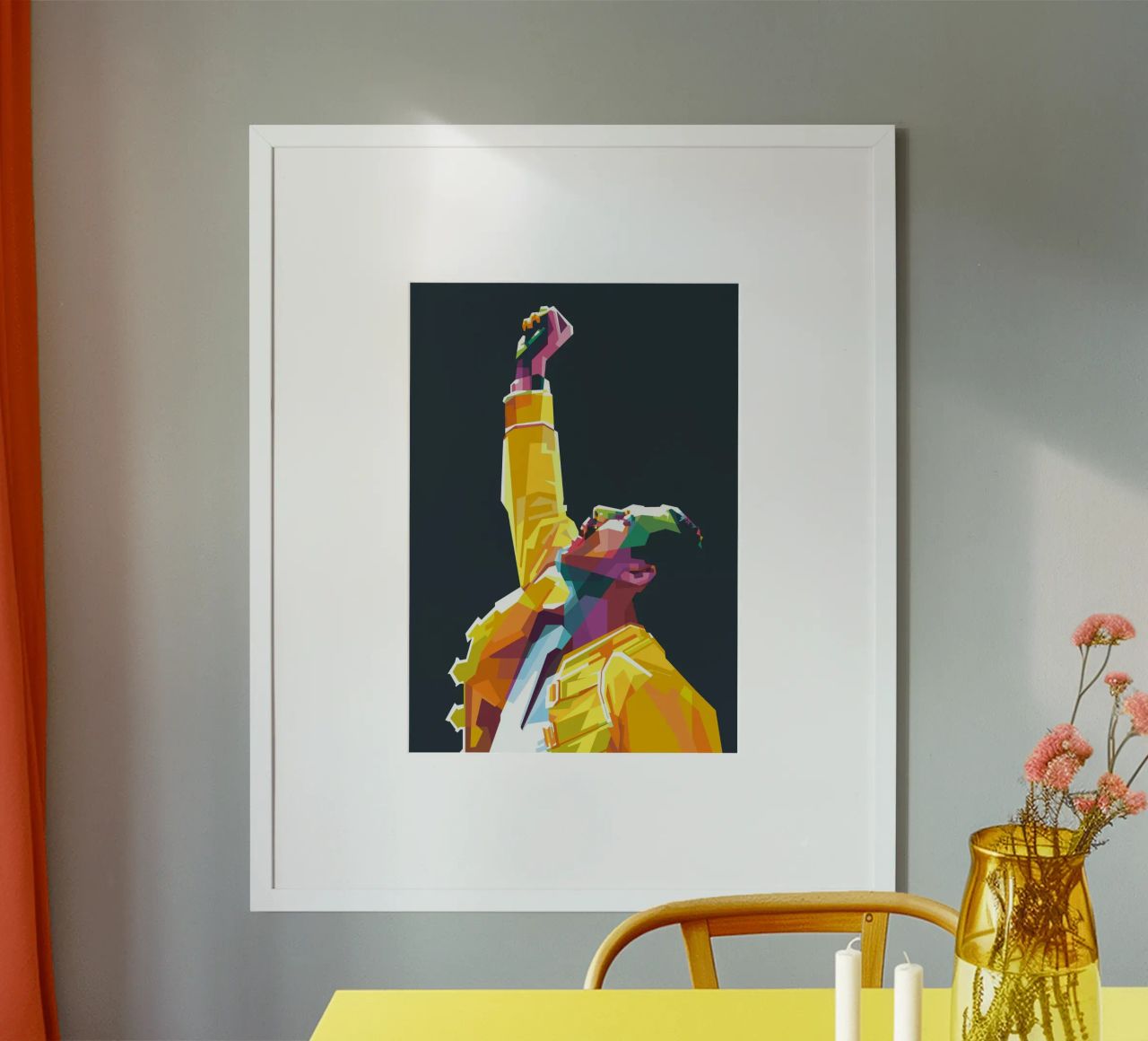 Freddie Mercury WPAP Pop Art Poster von Alkahfsmart