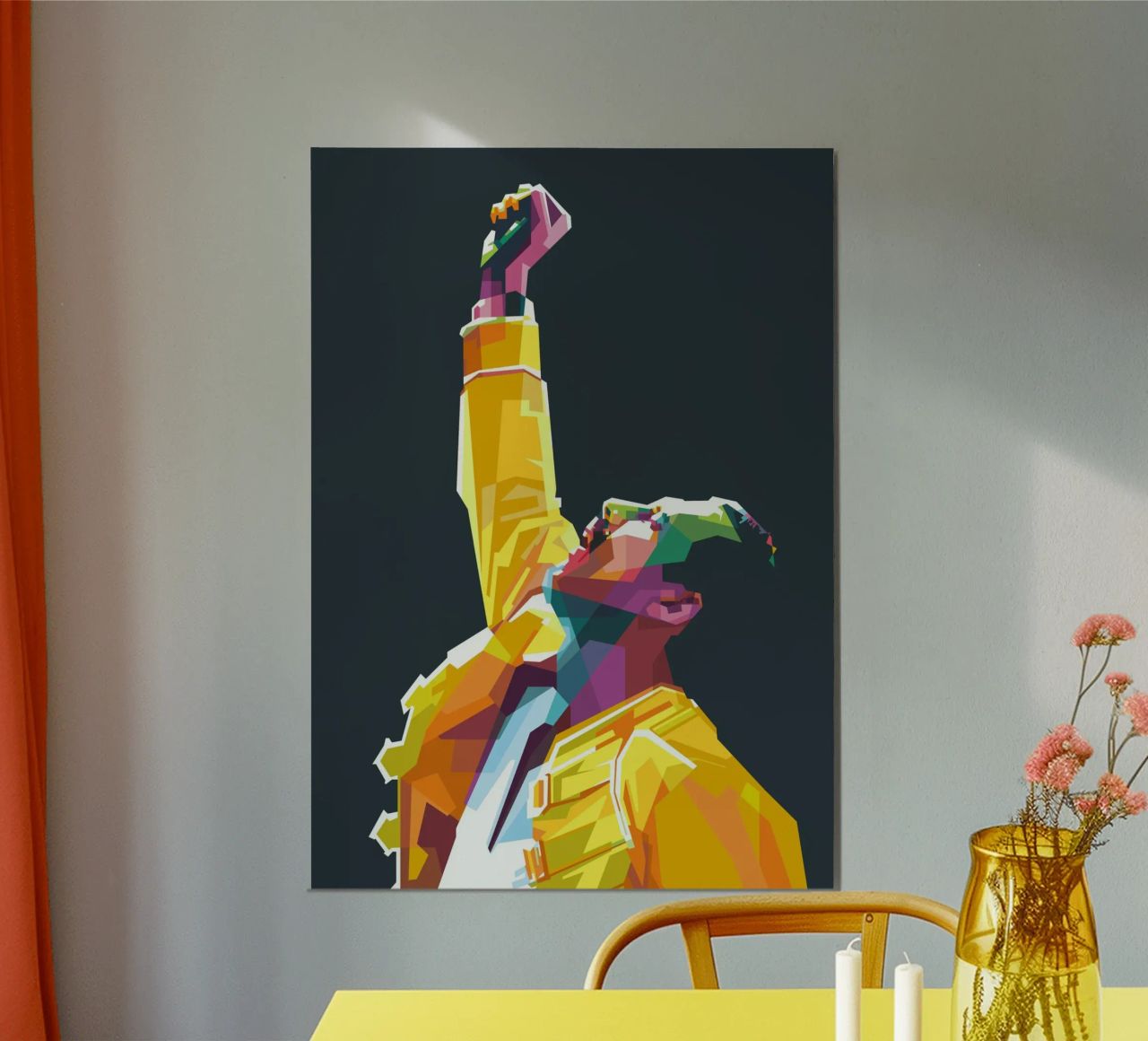 Freddie Mercury WPAP Pop Art Poster von Alkahfsmart
