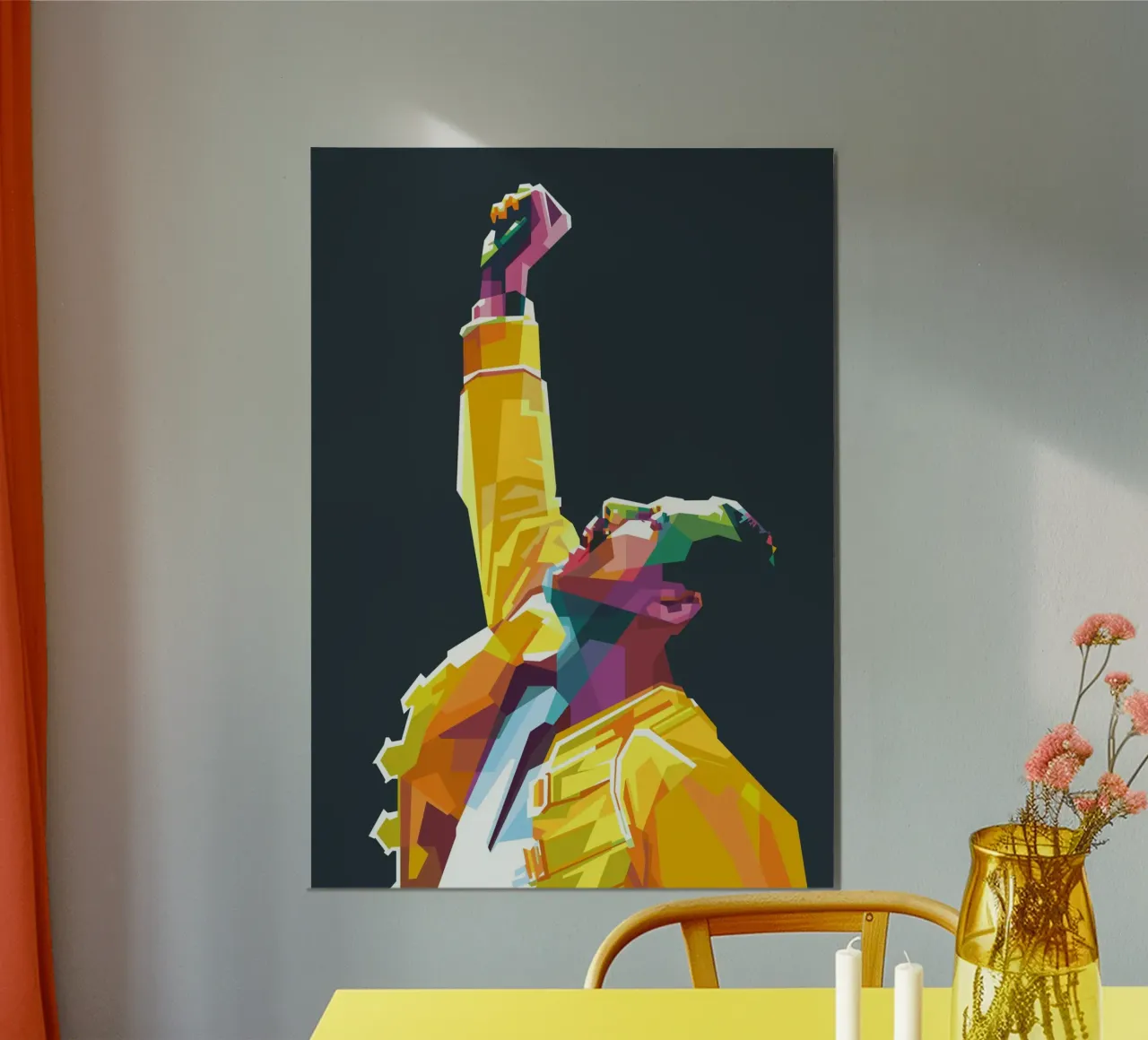 Freddie Mercury WPAP pop art poster da Alkahfsmart