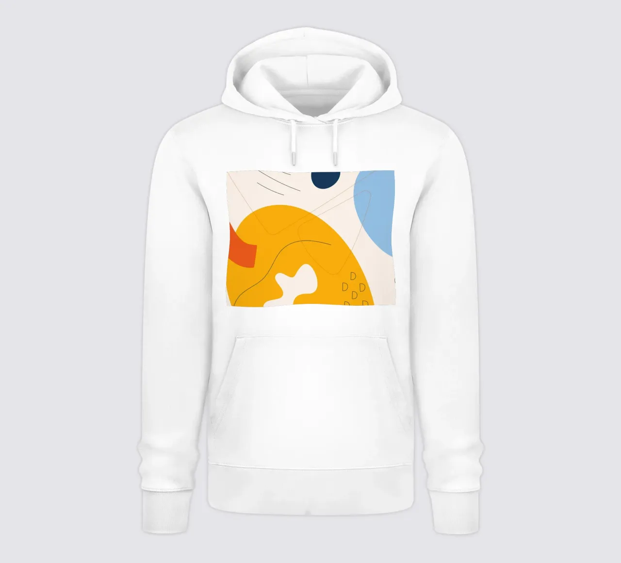 Art abstrait boho - jaune & bleu sweat à capuche de Whole©