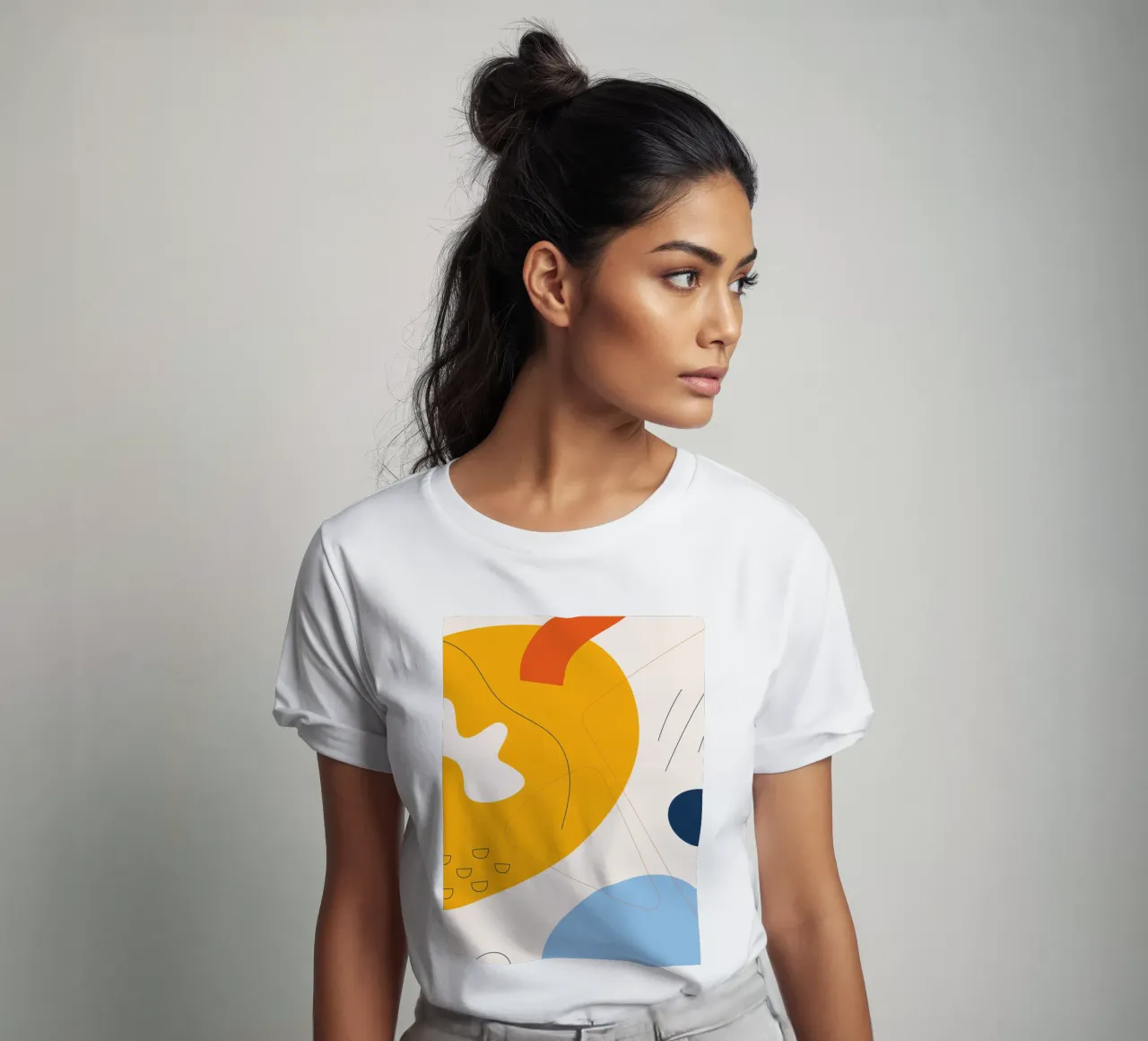 Art abstrait boho - jaune & bleu t-shirt de Whole©