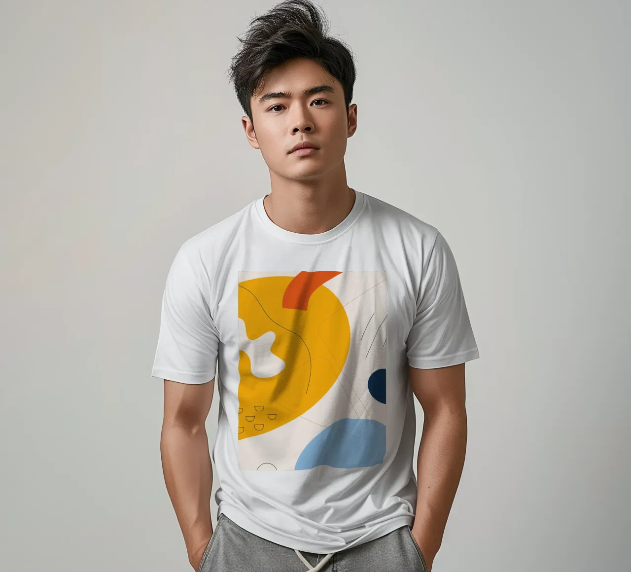 Art abstrait boho - jaune & bleu t-shirt de Whole©