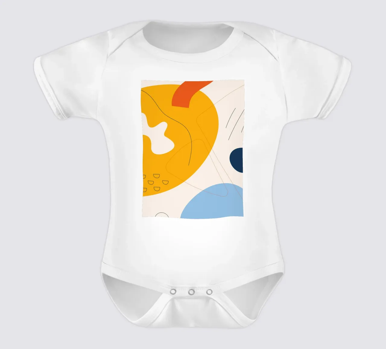 Art abstrait boho - jaune & bleu body bébé de Whole©