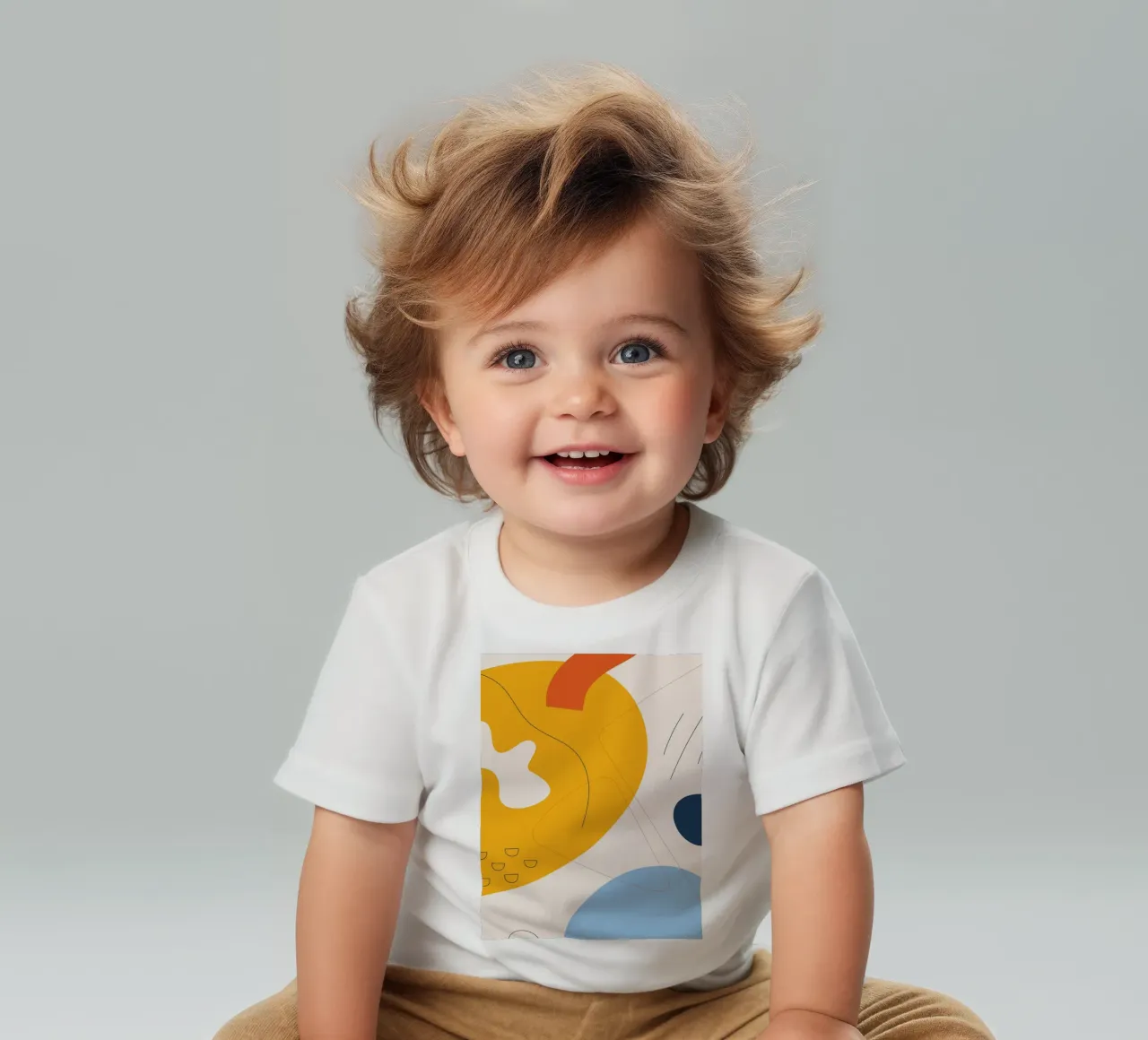 Art abstrait boho - jaune & bleu t-shirt pour bébé de Whole©