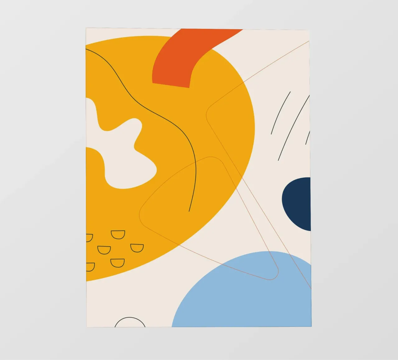Art abstrait boho - jaune & bleu bâche pvc de Whole©