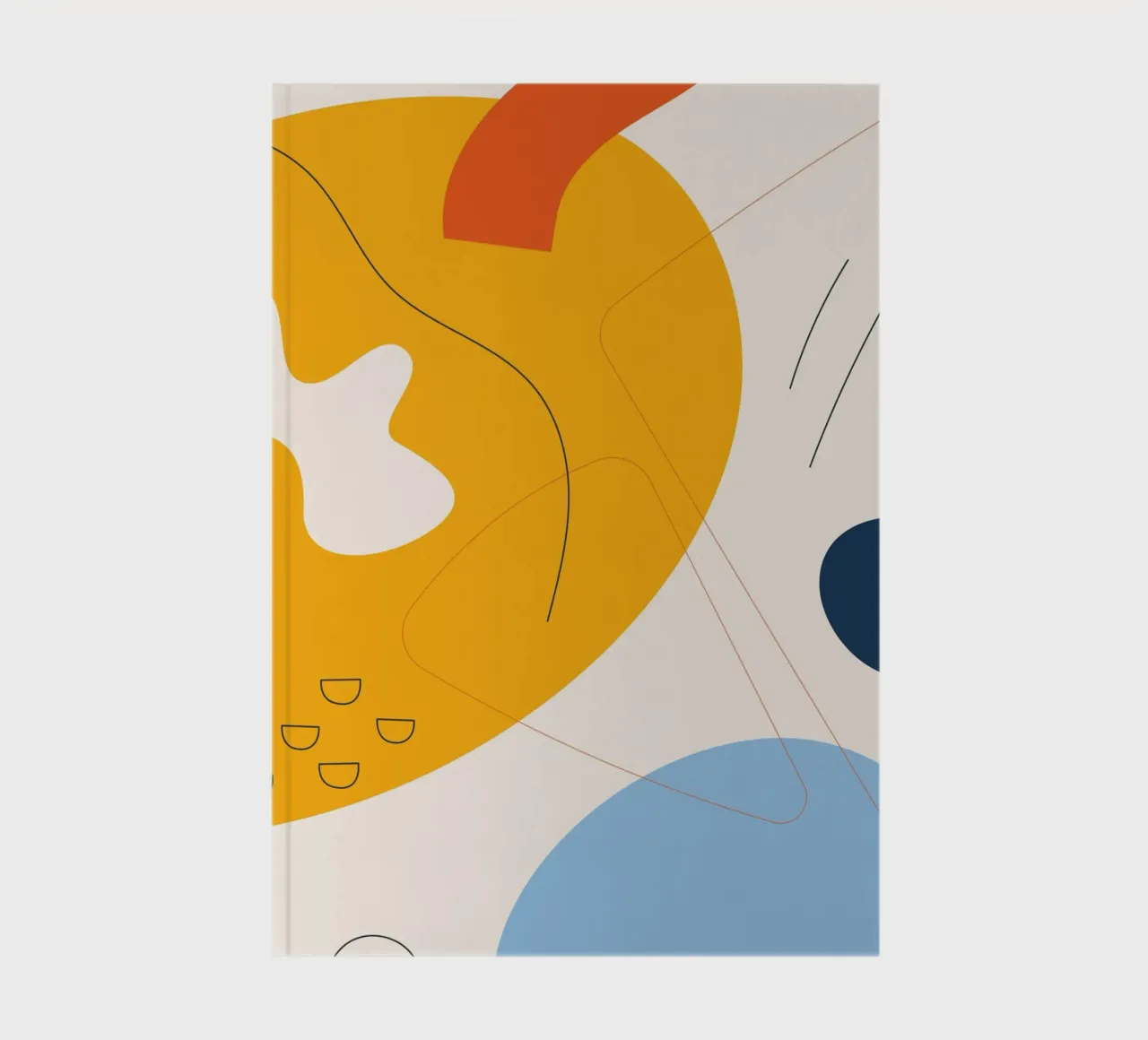 Art abstrait boho - jaune & bleu carnet de notes de Whole©