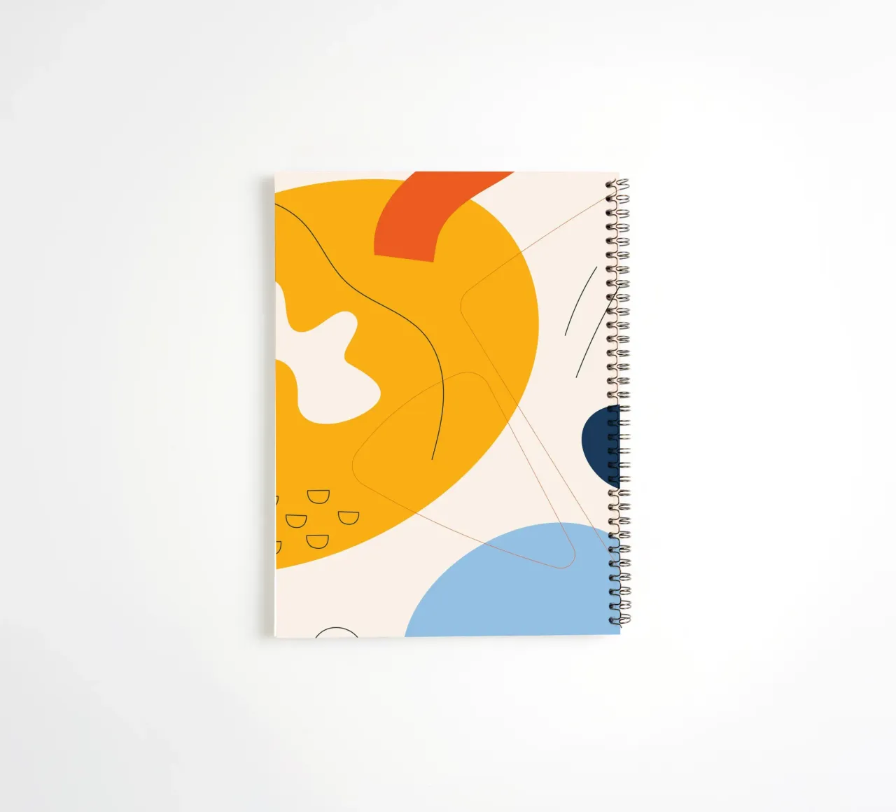 Boho Abstrakte Kunst – Gelb & Blau Ringbuch von Whole©