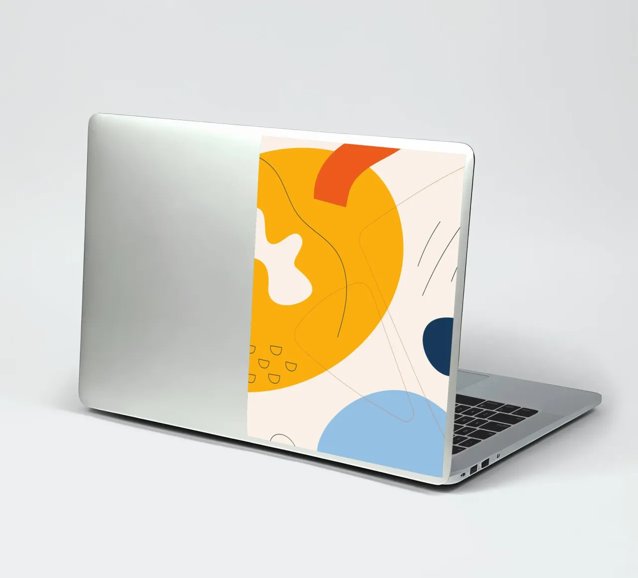 Art abstrait boho - jaune & bleu autocollant de Whole©