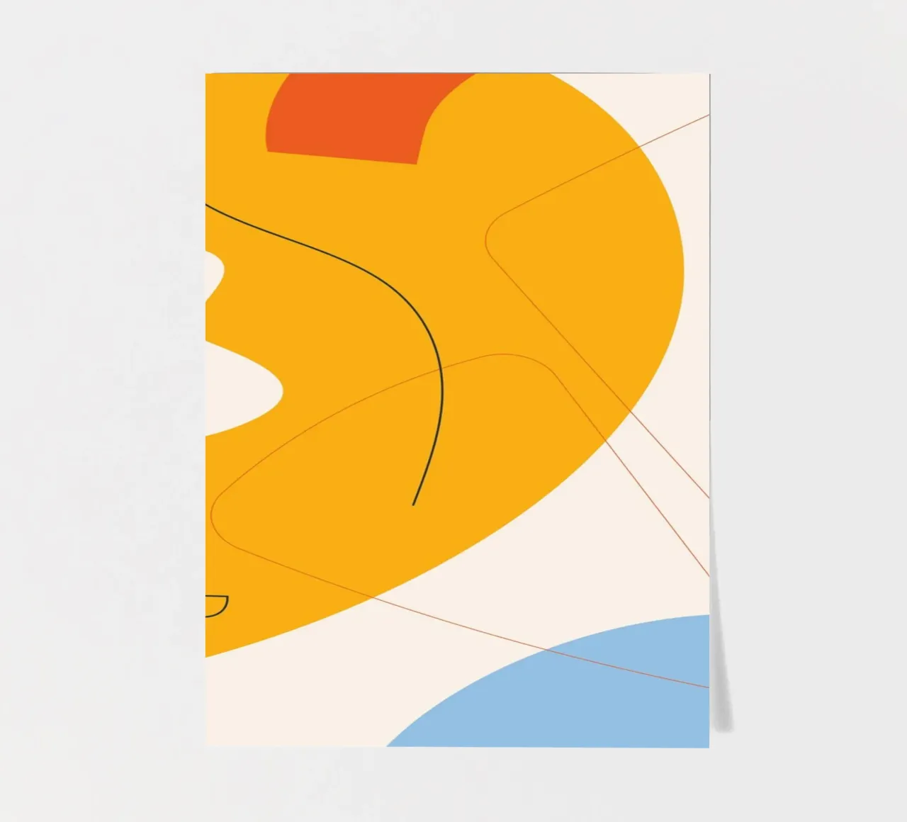 Art abstrait boho - jaune & bleu planche autocollant de Whole©