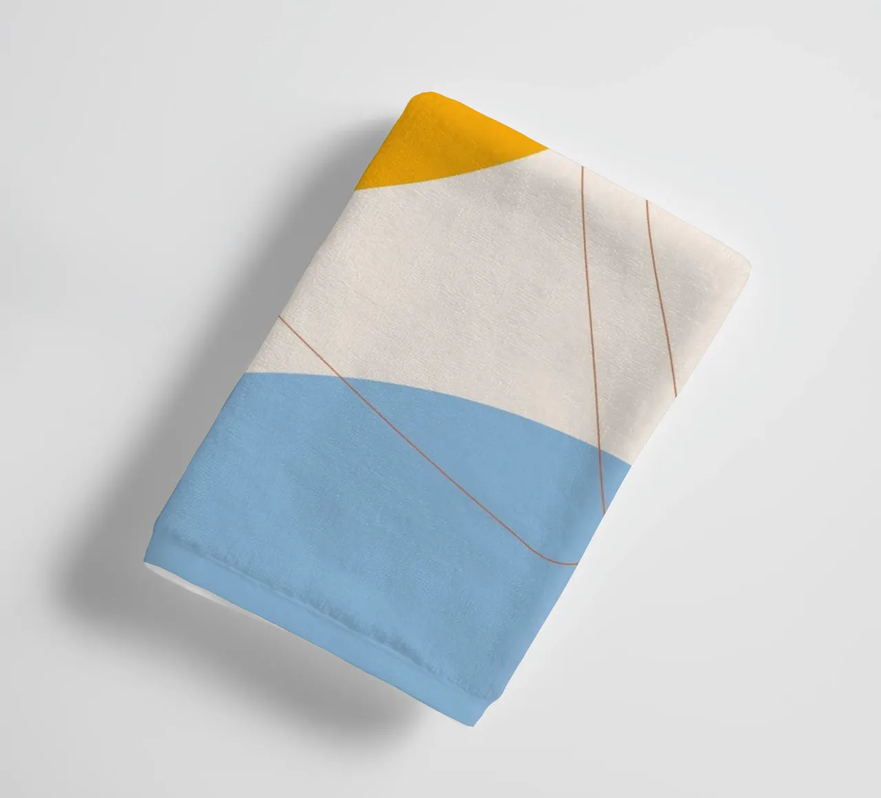 Boho Abstrakte Kunst – Gelb & Blau Handtuch von Whole©