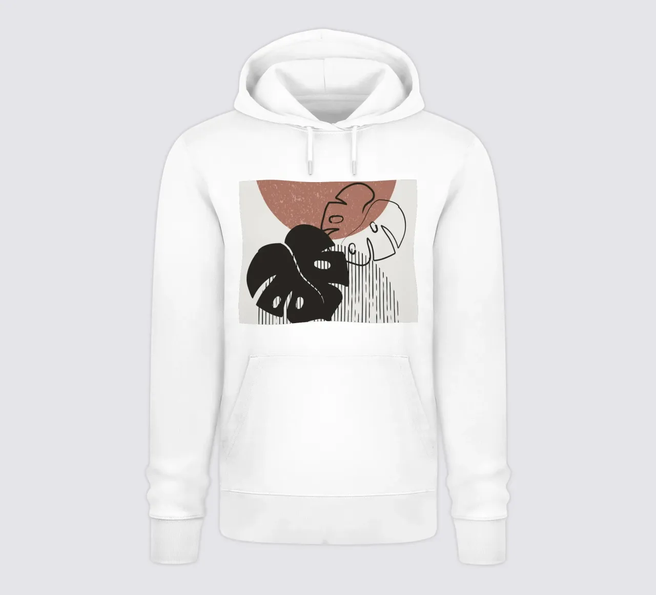 Design per piante Boho - Monstera Minimal felpa con cappuccio da Whole©