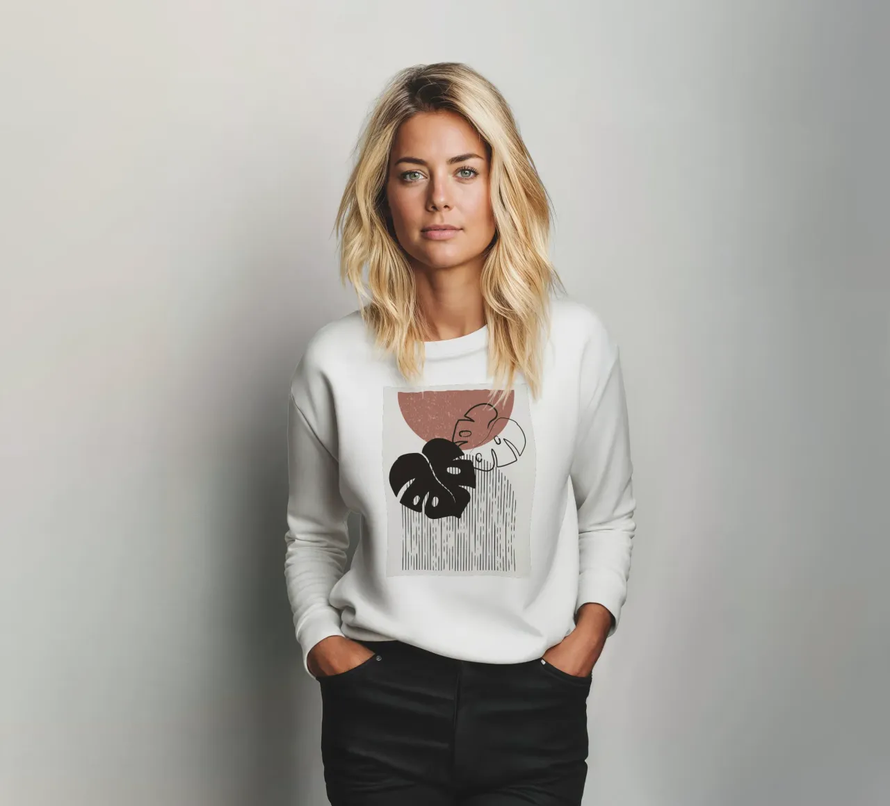 Design per piante Boho - Monstera Minimal felpa da Whole©