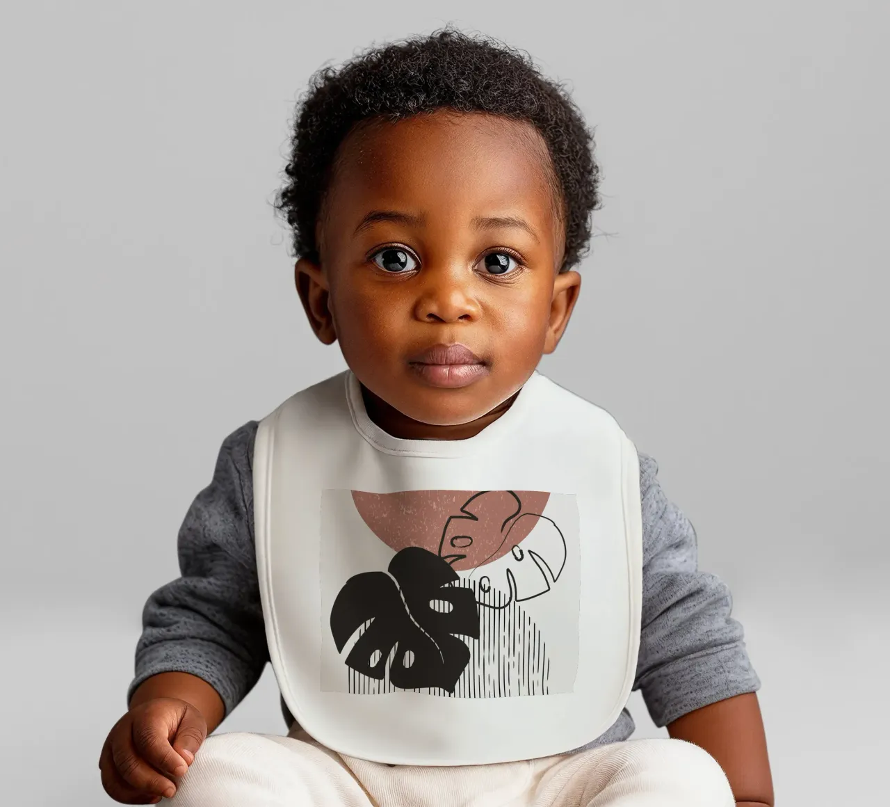 Design per piante Boho - Monstera Minimal bavaglino da Whole©