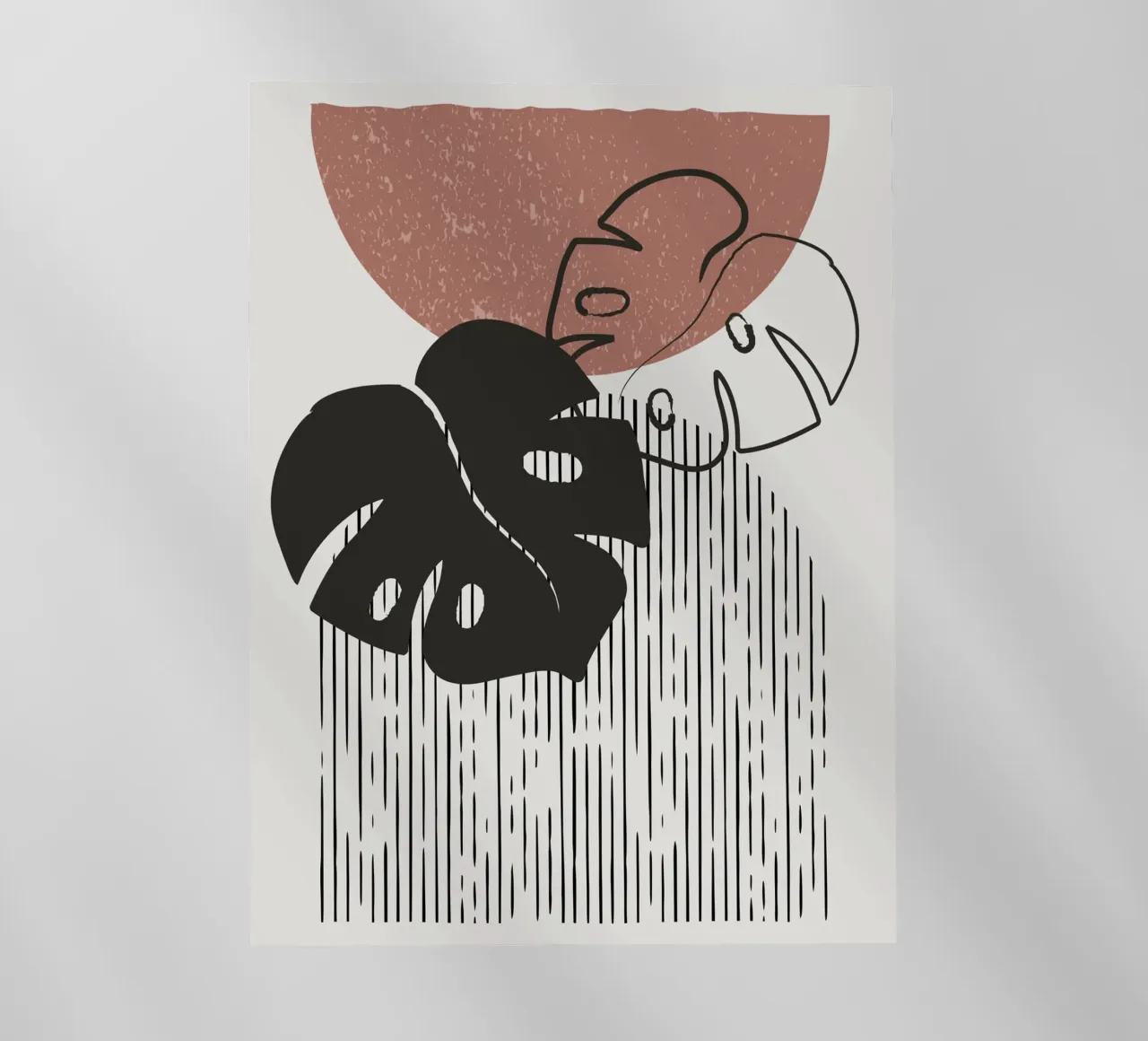 Design per piante Boho - Monstera Minimal pellicola backlit da Whole©