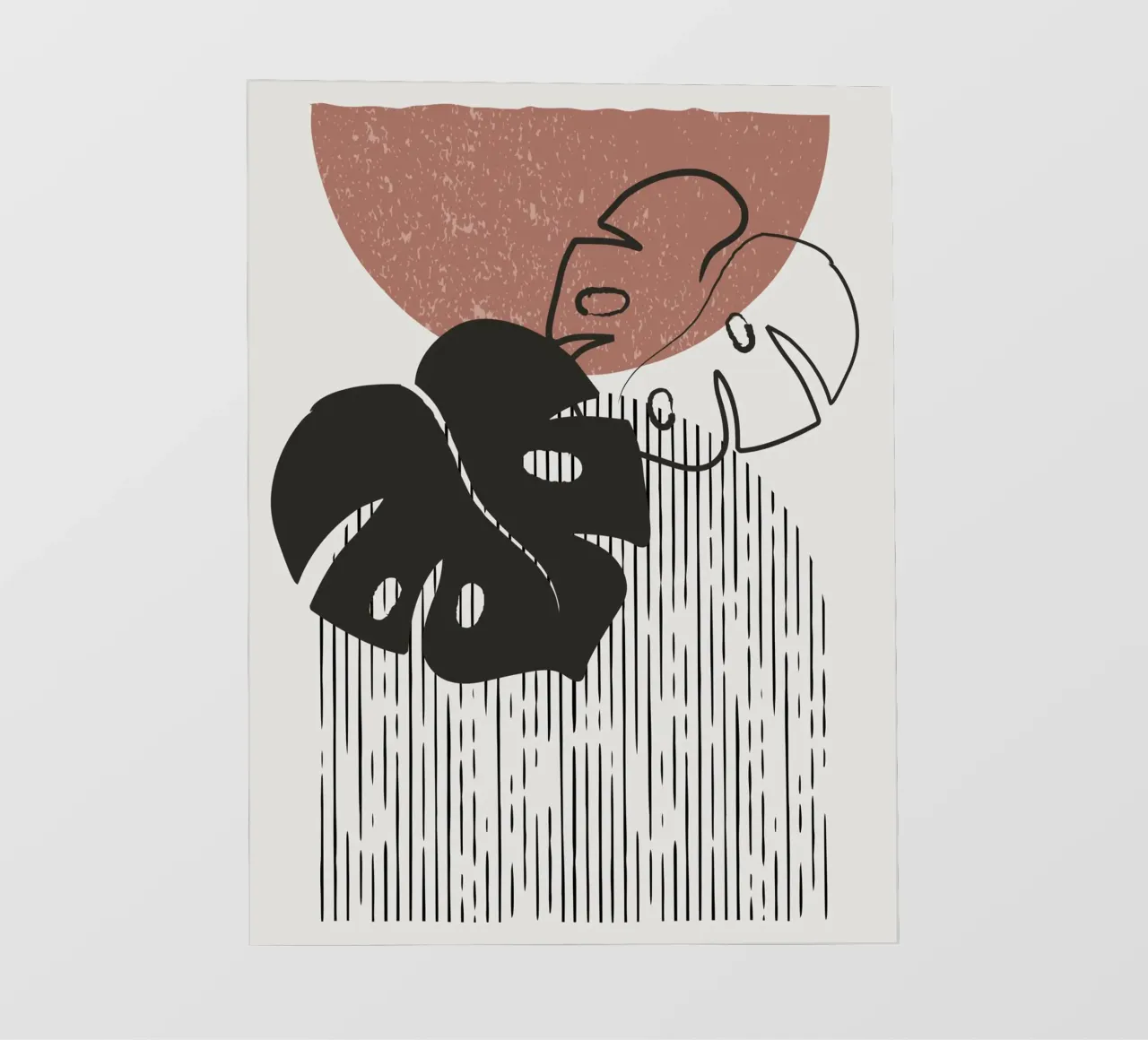 Design per piante Boho - Monstera Minimal telo in pvc da Whole©