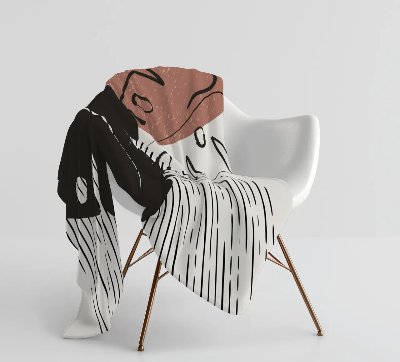 Design per piante Boho - Monstera Minimal coperta in pile da Whole©