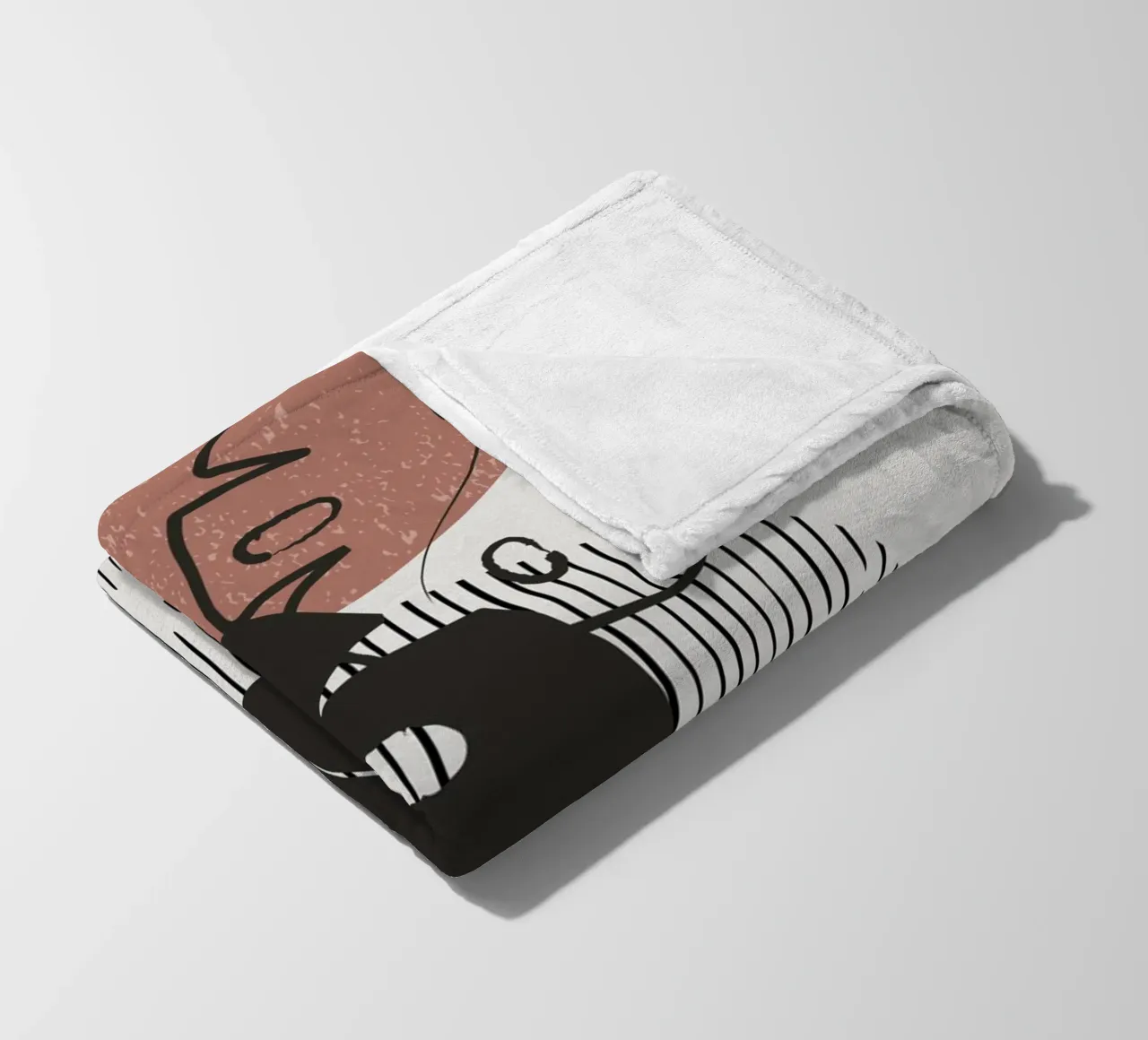 Design per piante Boho - Monstera Minimal coperta in pile da Whole©