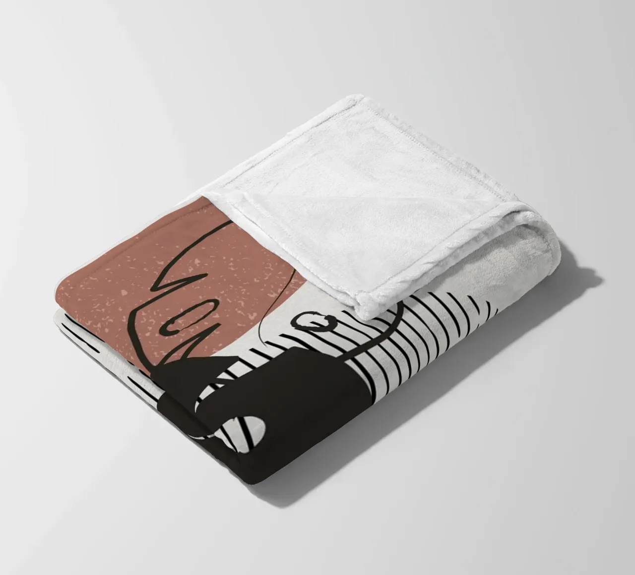 Design per piante Boho - Monstera Minimal coperta in pile da Whole©