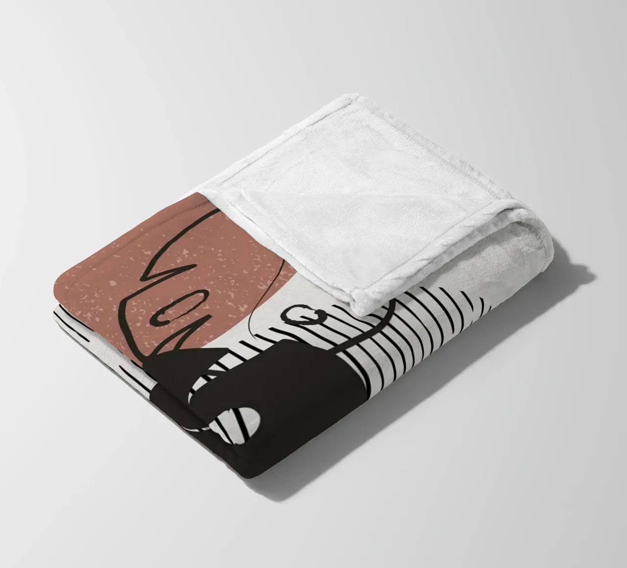 Design per piante Boho - Monstera Minimal coperta in pile da Whole©