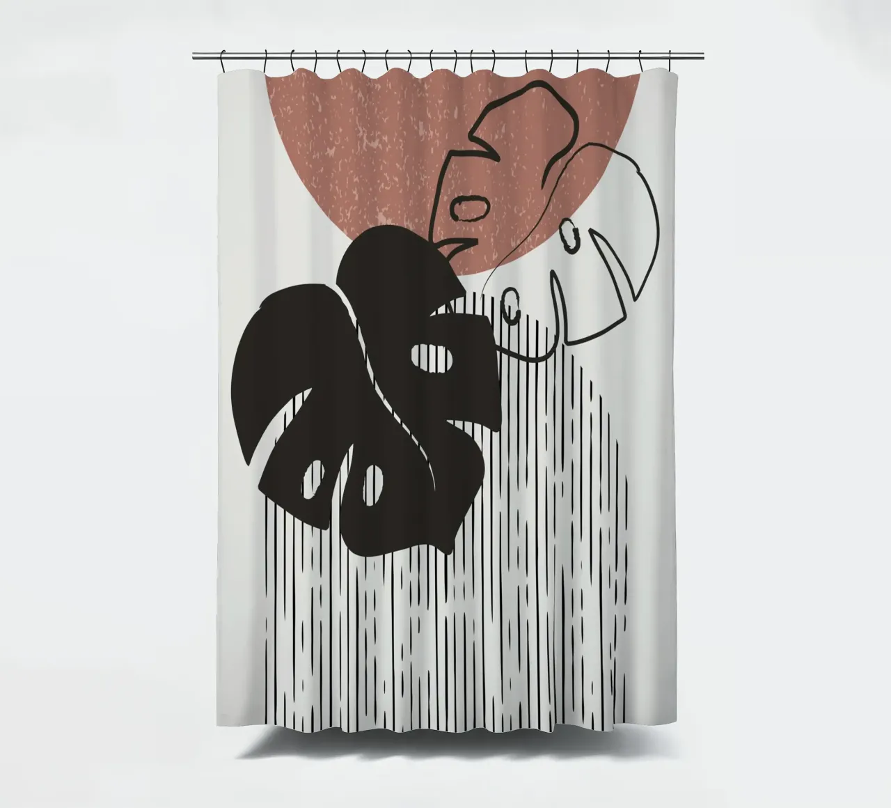 Design per piante Boho - Monstera Minimal tenda da doccia da Whole©