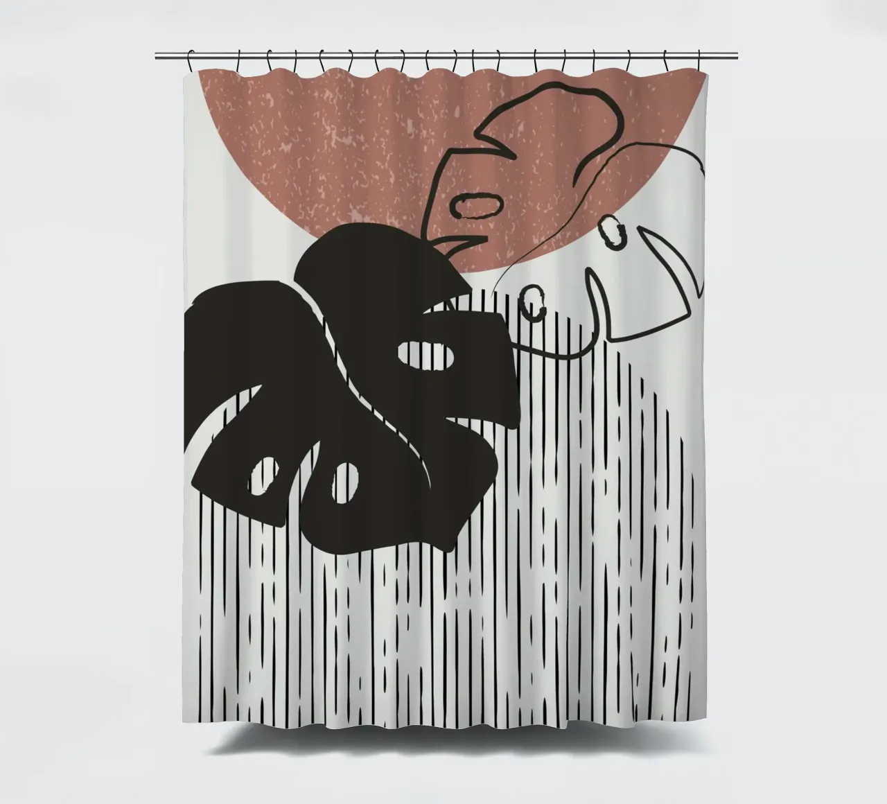 Design per piante Boho - Monstera Minimal tenda da doccia da Whole©