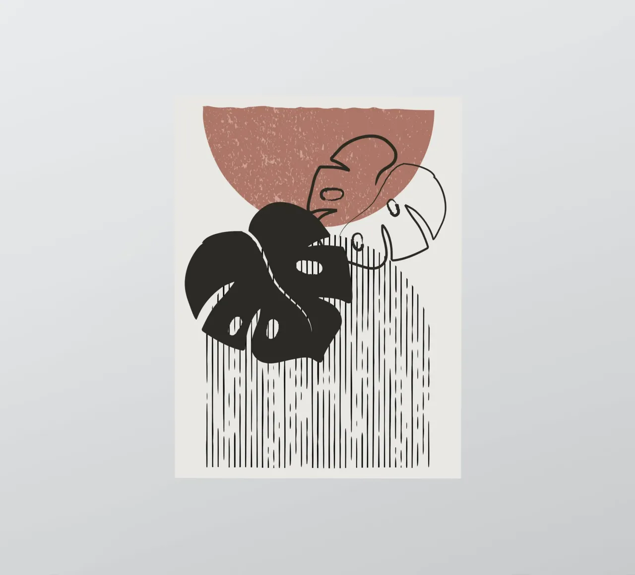 Design per piante Boho - Monstera Minimal adesivo da Whole©