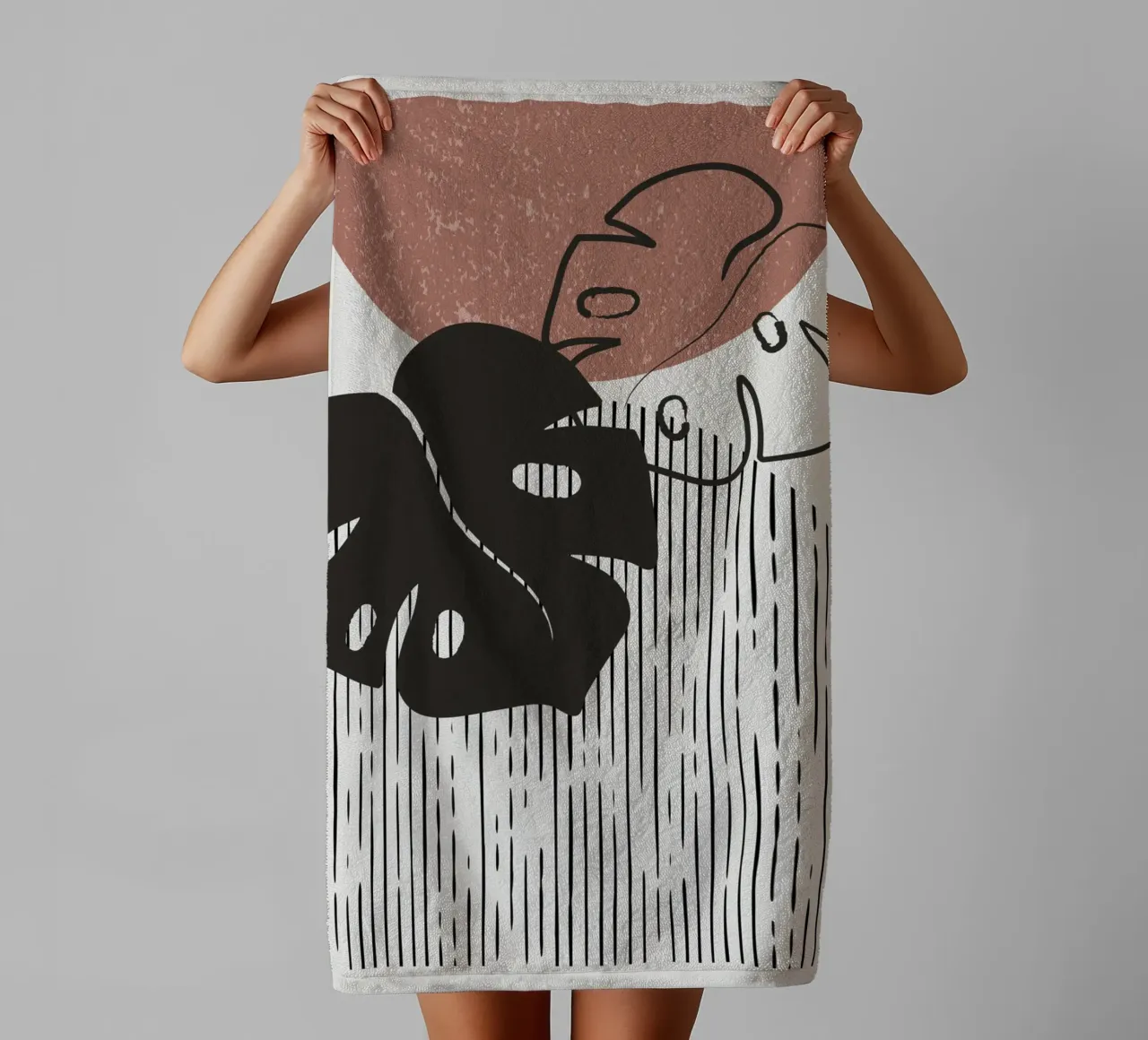 Design per piante Boho - Monstera Minimal asciugamano da bagno da Whole©