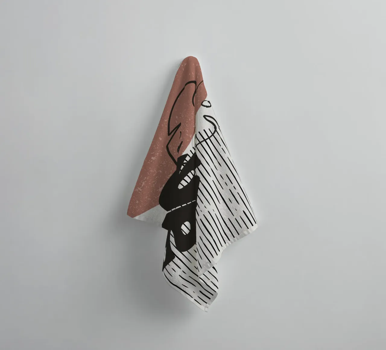 Design de plantes boho - Monstera Minimal serviette de bain de Whole©