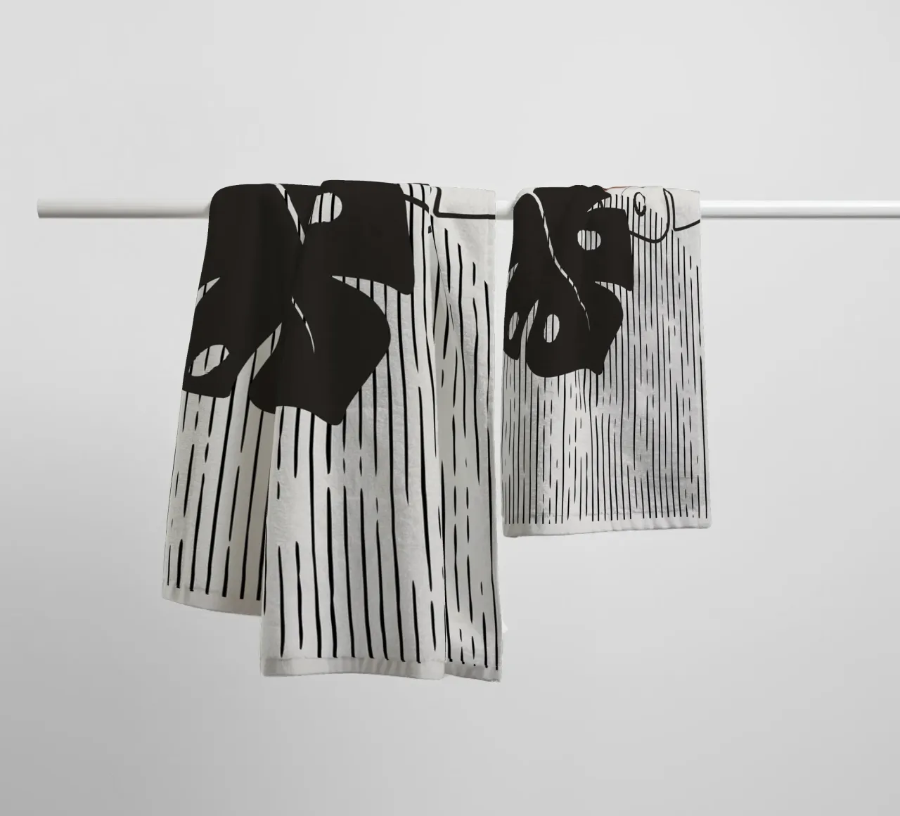 Design de plantes boho - Monstera Minimal serviette de bain de Whole©