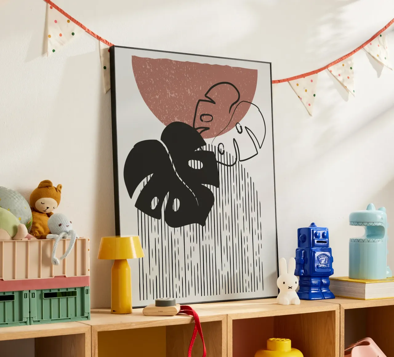 Design per piante Boho - Monstera Minimal pannello forex da Whole©