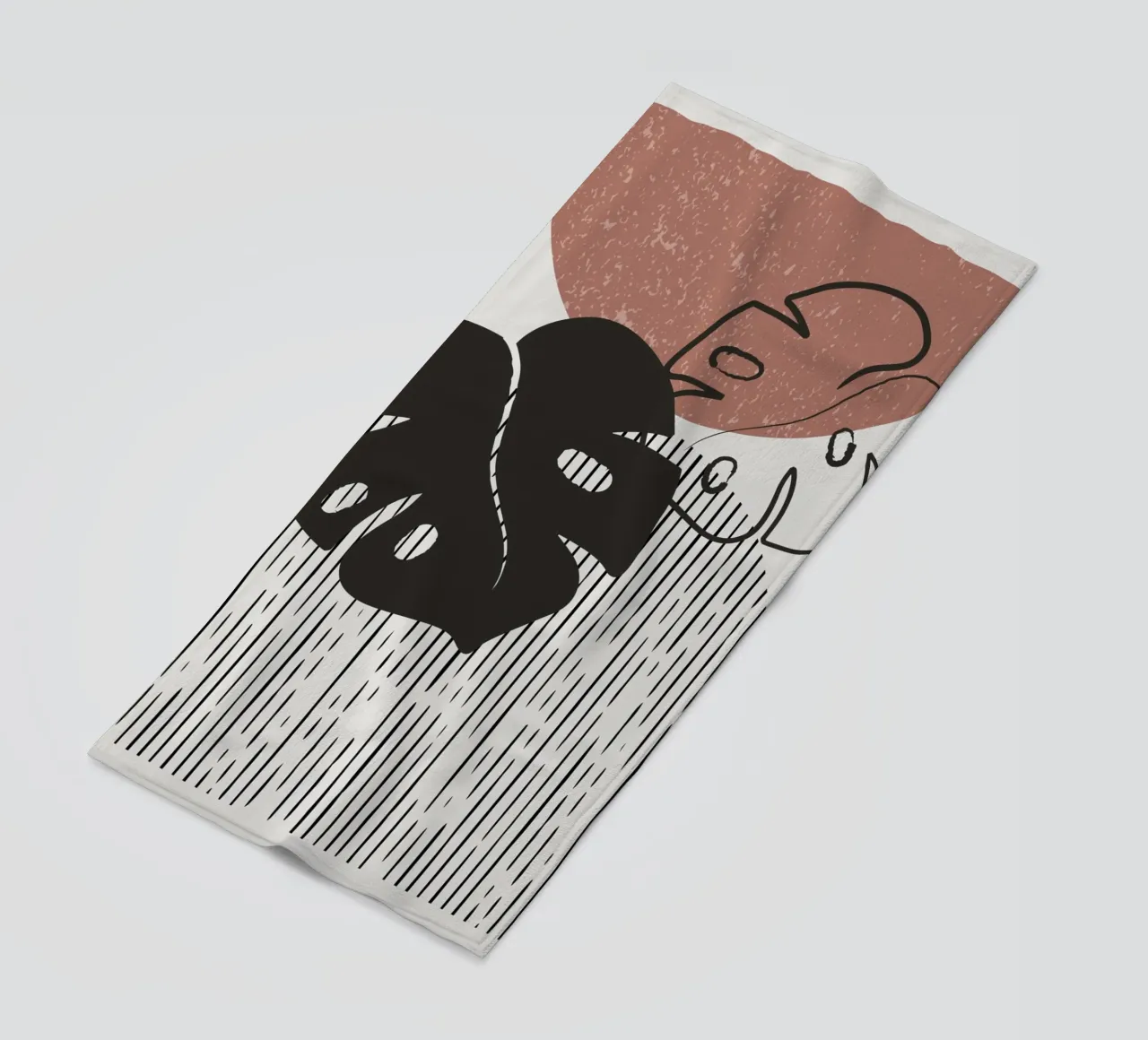 Design per piante Boho - Monstera Minimal telo mare da Whole©