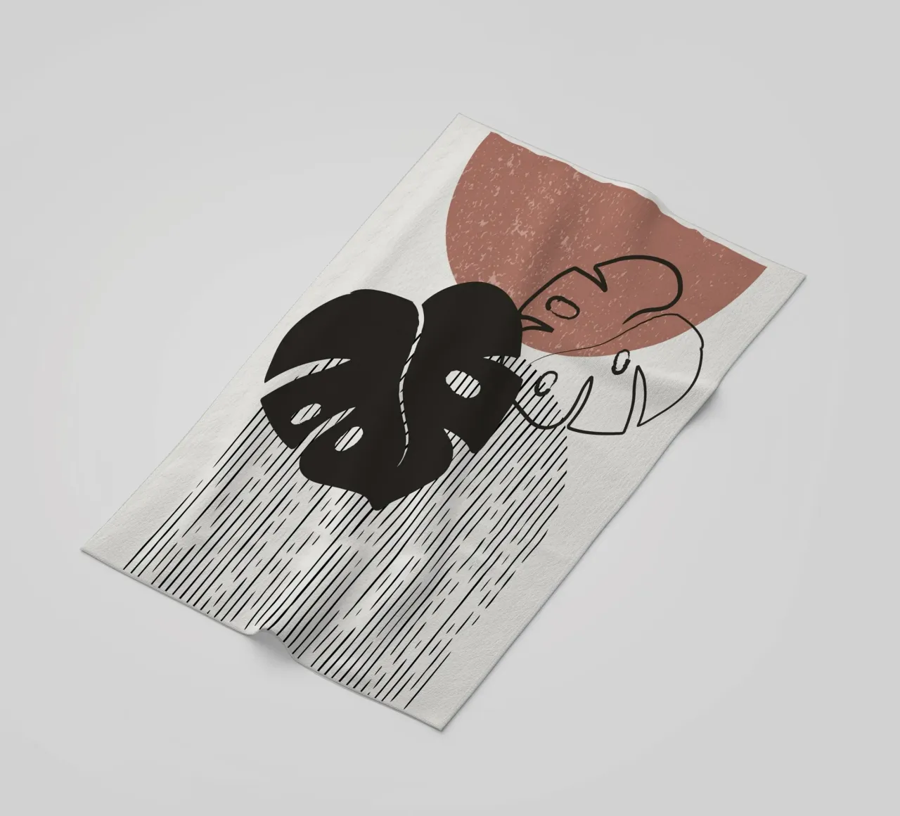 Design per piante Boho - Monstera Minimal telo mare da Whole©