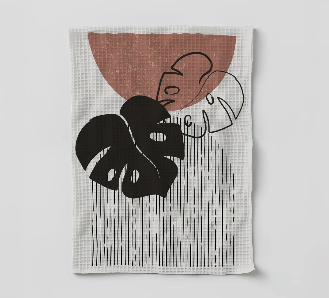 Design per piante Boho - Monstera Minimal canovaccio da cucina da Whole©