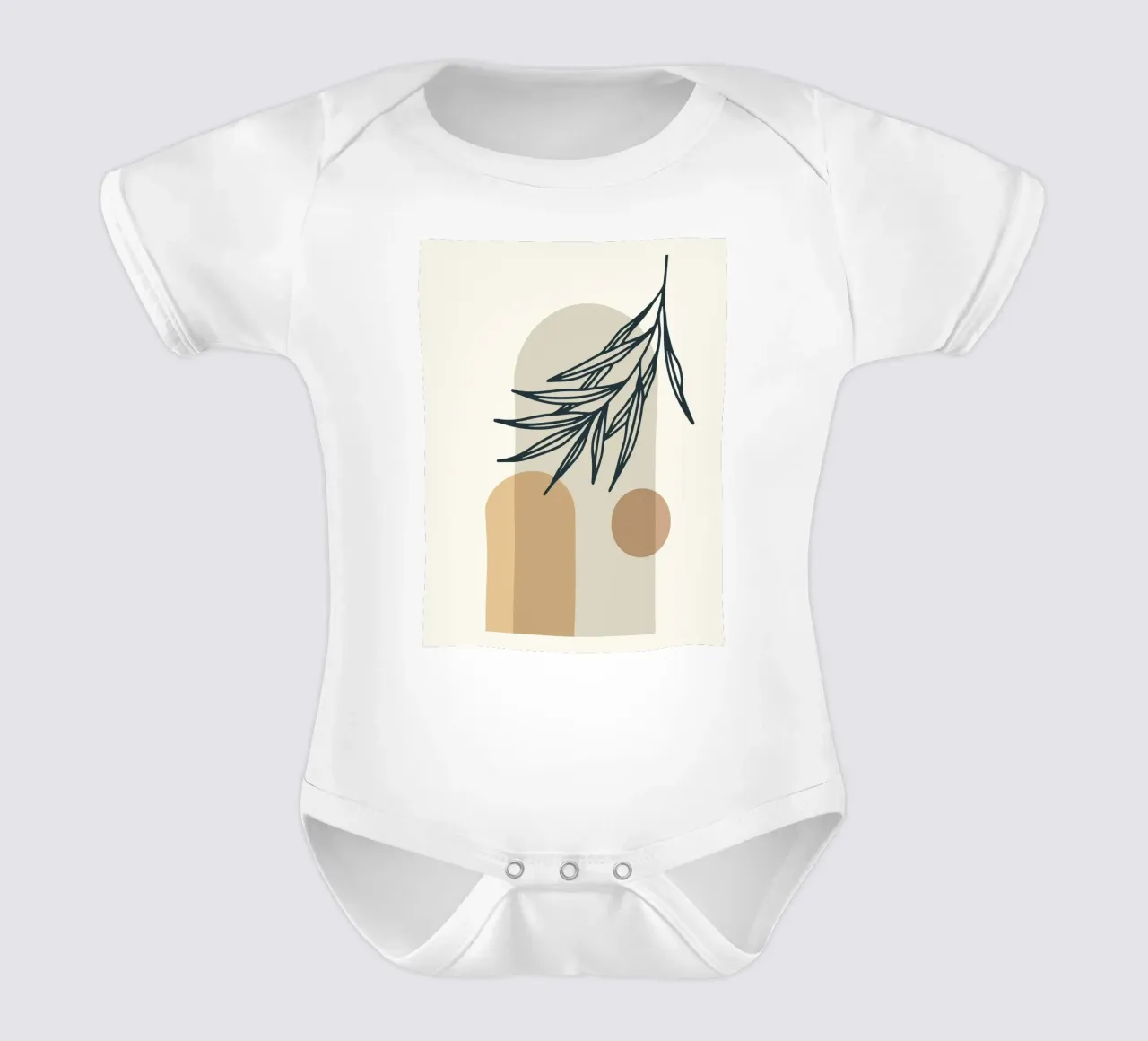Boho Minimal - Elegante motivo vegetal body de bebé de Whole©