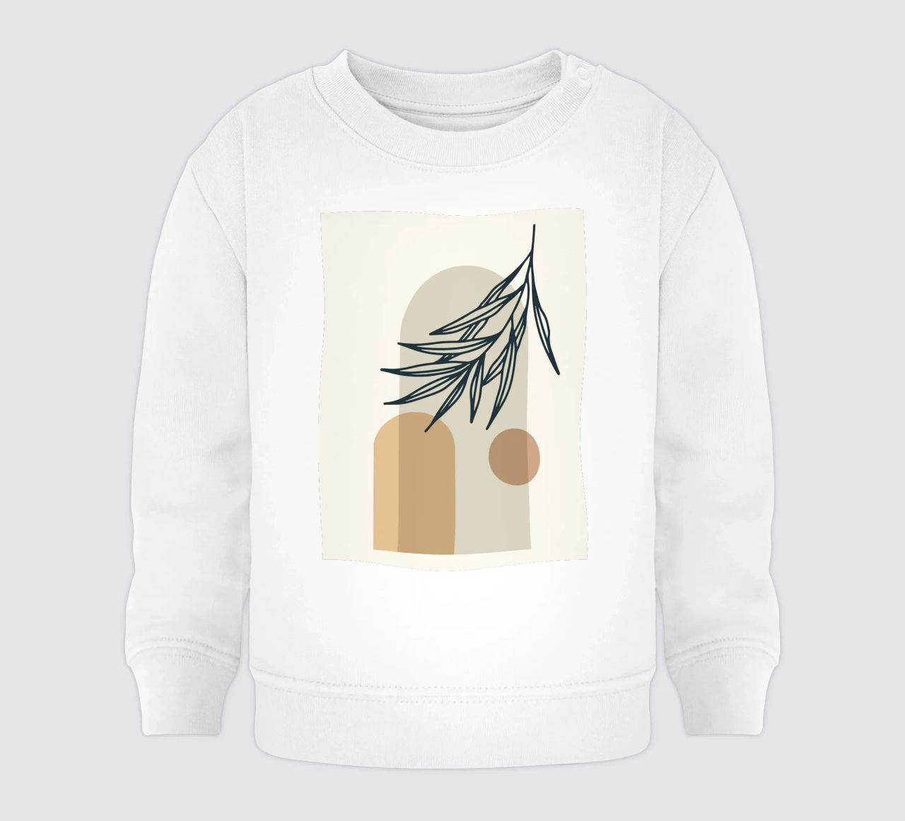 Boho Minimal - Motif végétal élégant sweat pour bébé de Whole©