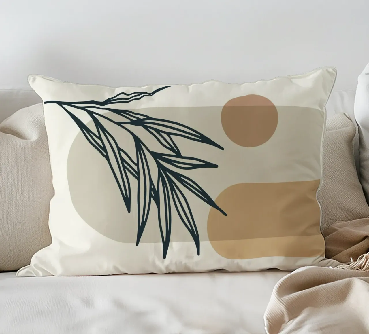 Boho Minimal - Elegante motivo vegetal cojín de Whole©