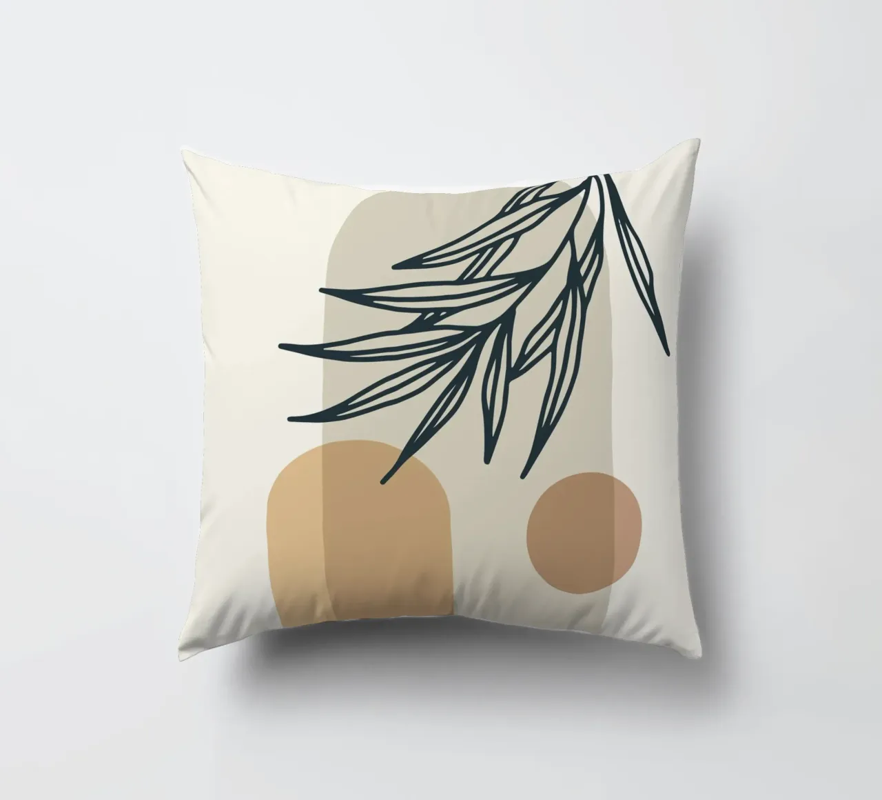 Boho Minimal - Elegante motivo vegetale cuscino da Whole©
