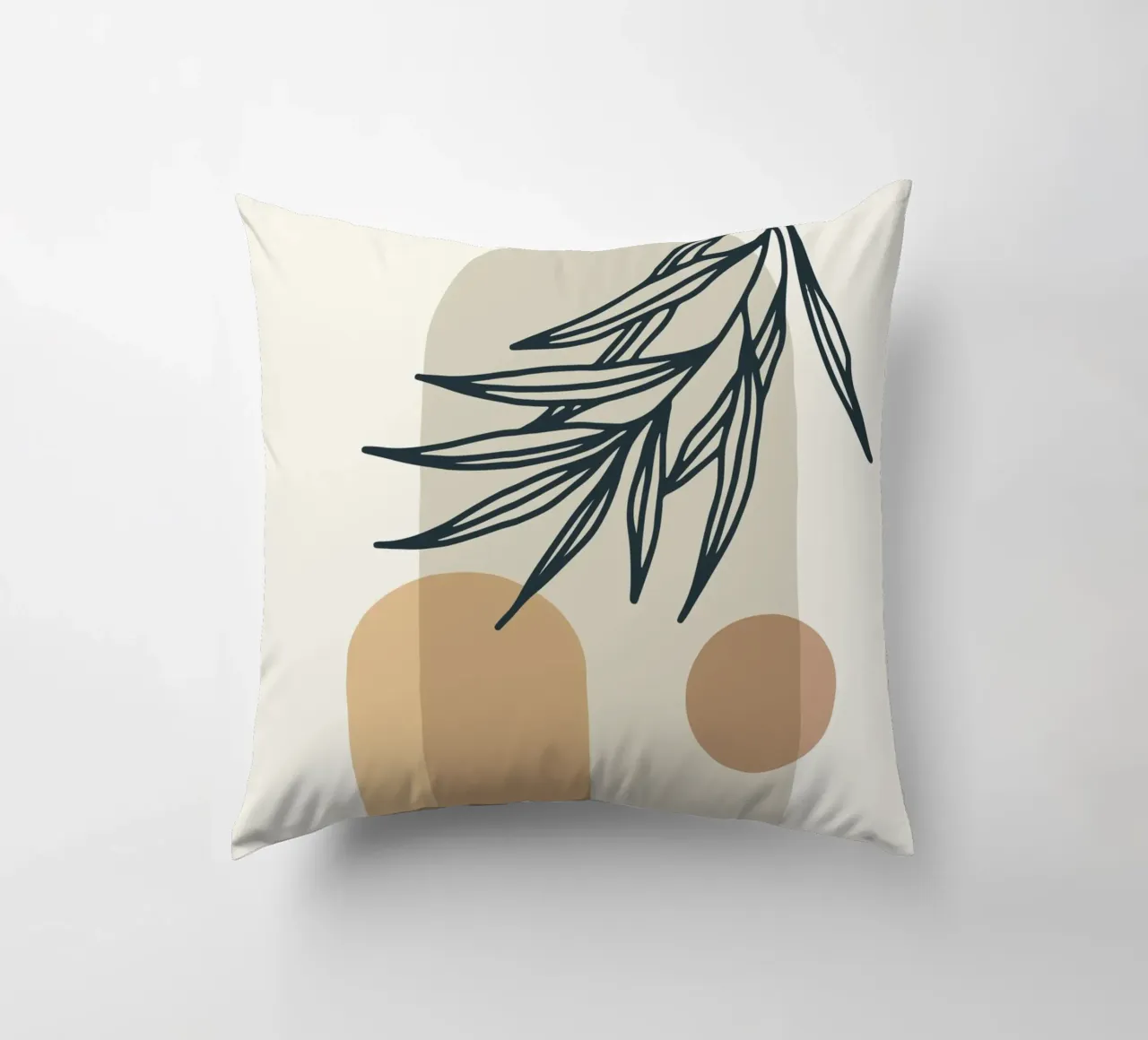 Boho Minimal - Elegante motivo vegetale cuscino da Whole©