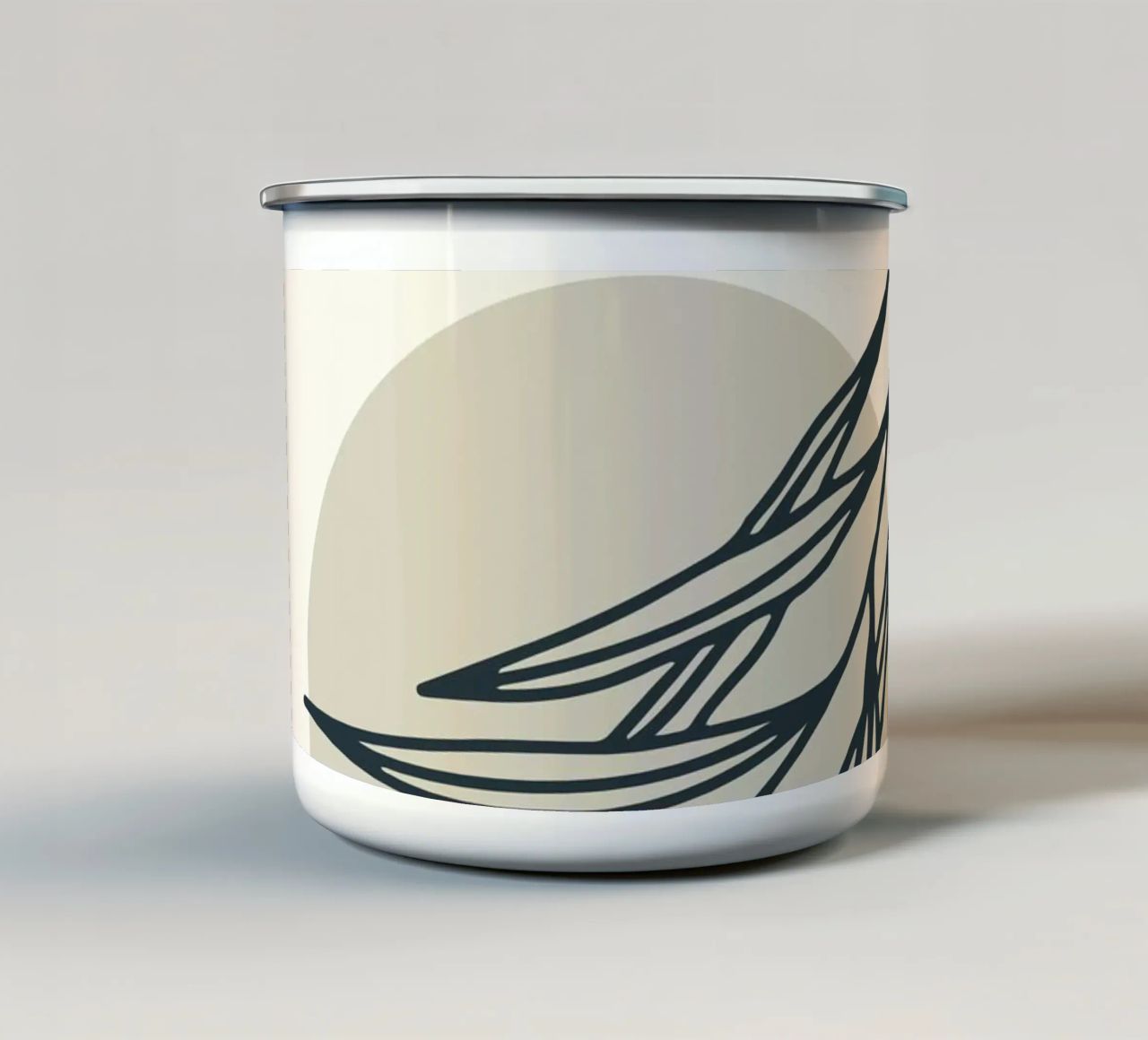 Boho Minimal - Motif végétal élégant mug en émail de Whole©