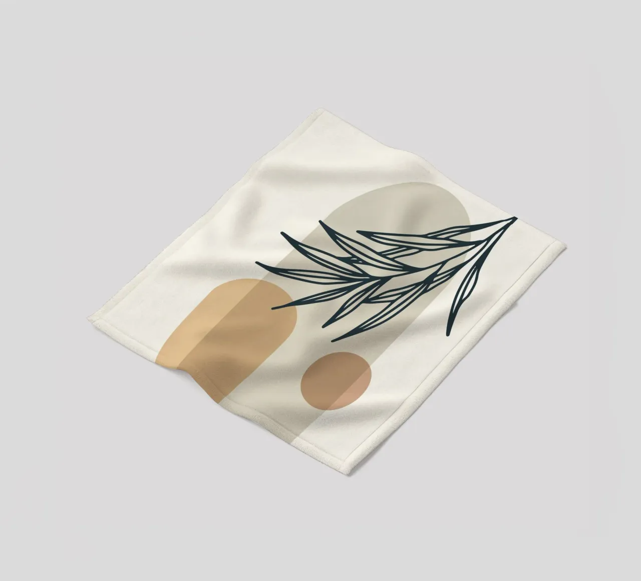 Boho Minimal - Elegante motivo vegetale coperta in pile da Whole©