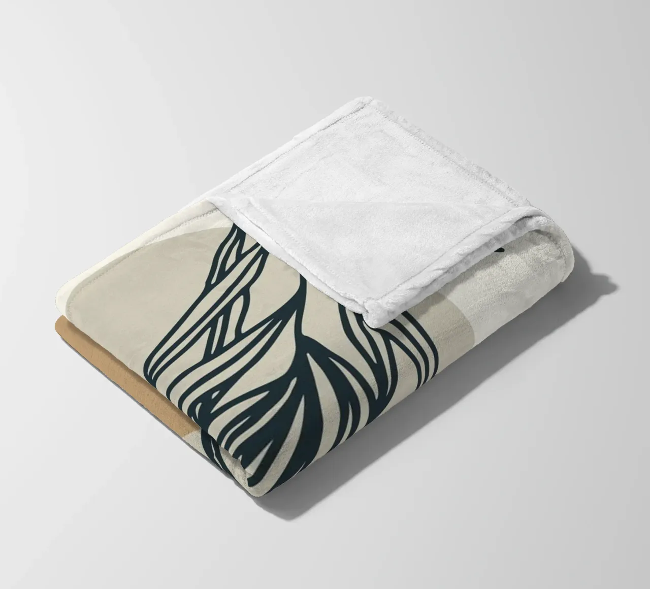 Boho Minimal - Elegante motivo vegetale coperta in pile da Whole©